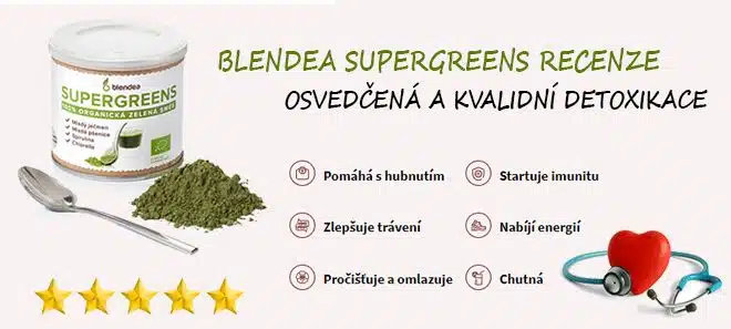 Blendea Supergreens recenze - vám pomůže snížit cholesterol a detoxikovat organismus
